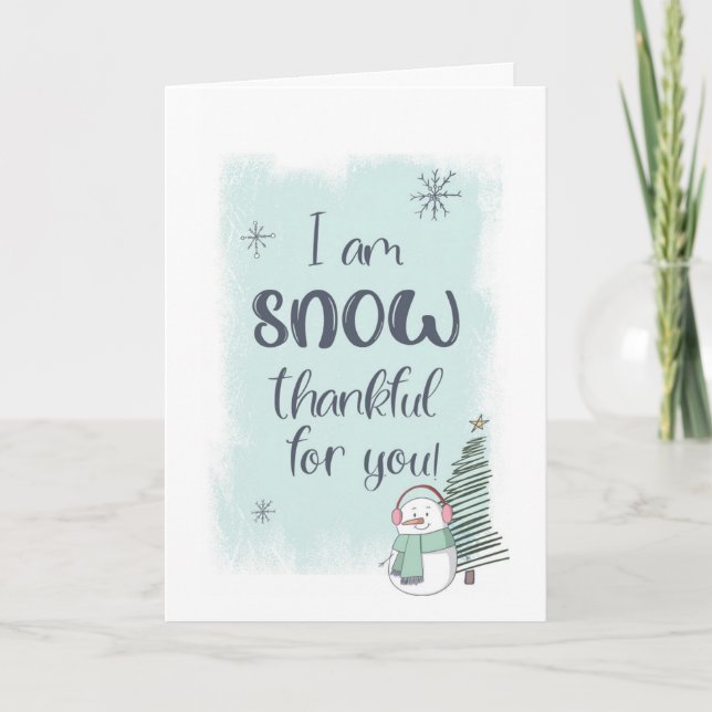 Cartão Neve - Obrigado pelo Natal (Frente)