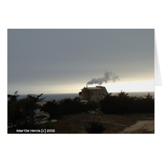 Cartão Nevoeiro costeiro e fumaça (Frente horizontal)