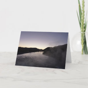 Cartão Nevoeiro matinal no rio Jackson em Grand Teton