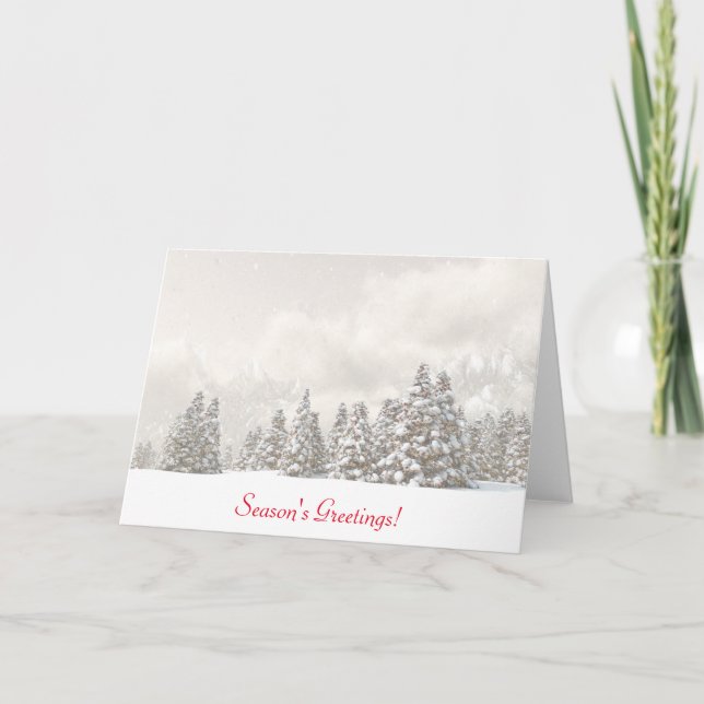 Cartão nevoento da Noite de Natal (Frente)