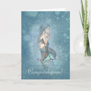 Cartão New Baby Congratulations New Mother Mermaid Cards