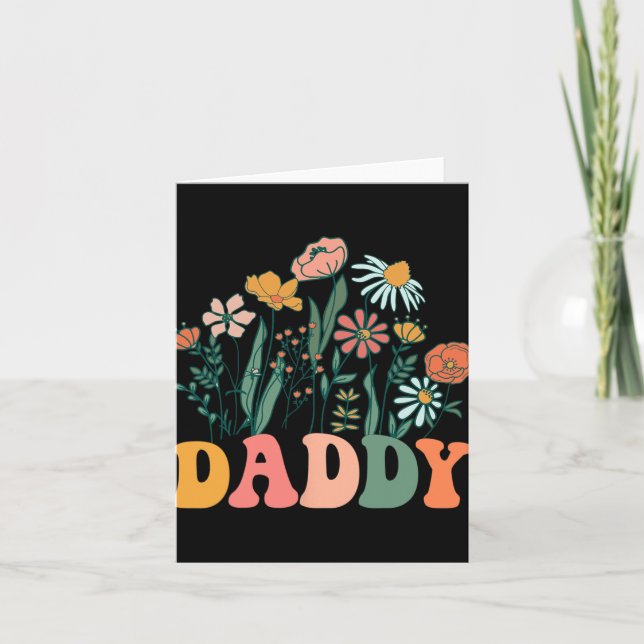 Cartão New Daddy Wildflower First Birthday &amp; Baby Sho (Frente)