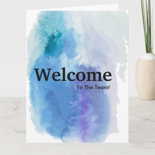 Cartão New Employee Welcome Watercolor Card (Frente)