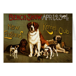 Cartão New England Kennel Club c.1890 show poster