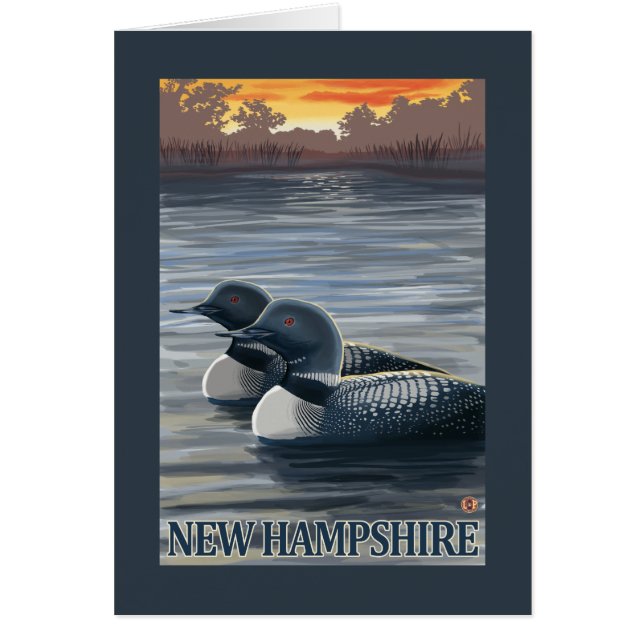 Cartão New Hampshire Common Loon (Frente)