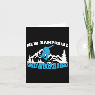 Cartão New Hampshire Snowboard Winter And Mountain Spo