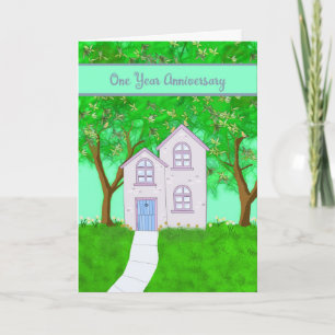 Cartão New Home One Year Anniversary Card