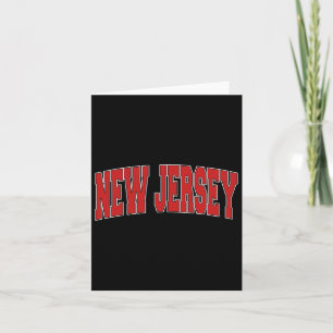 Cartão New Jersey Eusa State Nj Varsity Style Vintage Spo