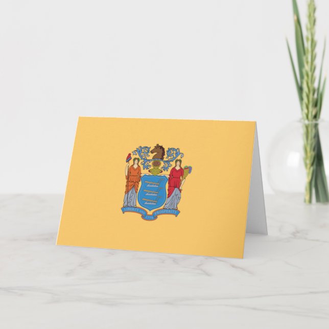 Cartão New Jerseyan Flag, Flag of New Jersey (Frente)