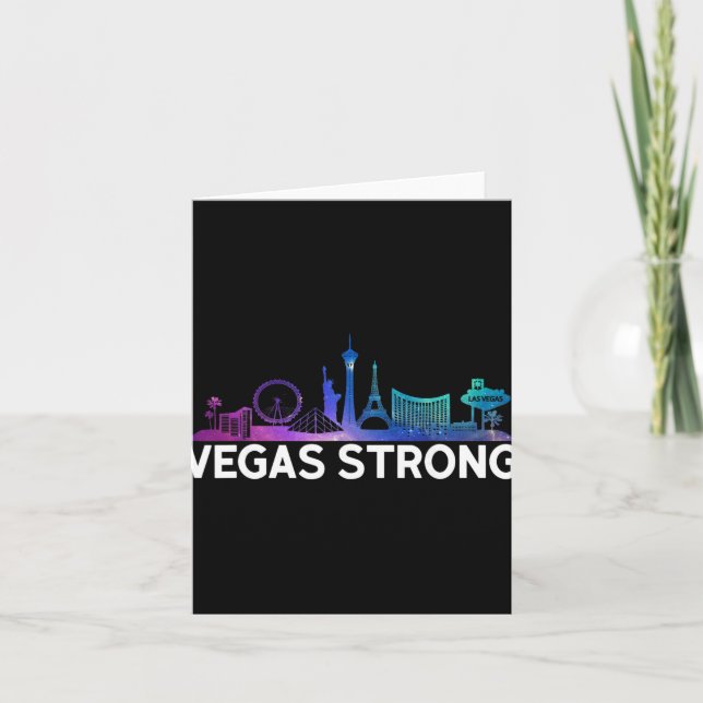 Cartão New Las Vegas Strong For Men, Women And Youth  (Frente)