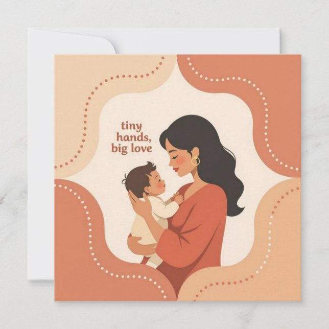 Cartão New mom card baby shower postpartum gift (Frente)