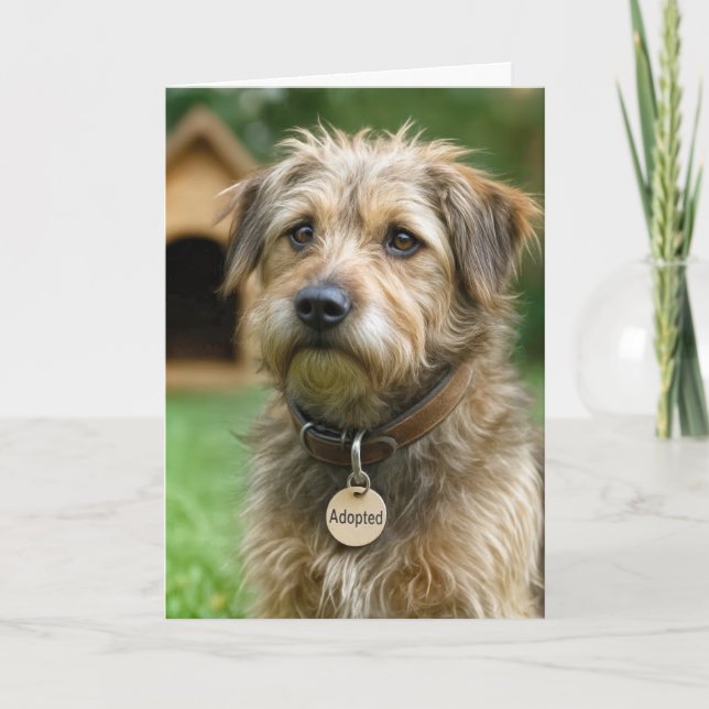 Cartão New Pet Dog Congratulations (Frente)