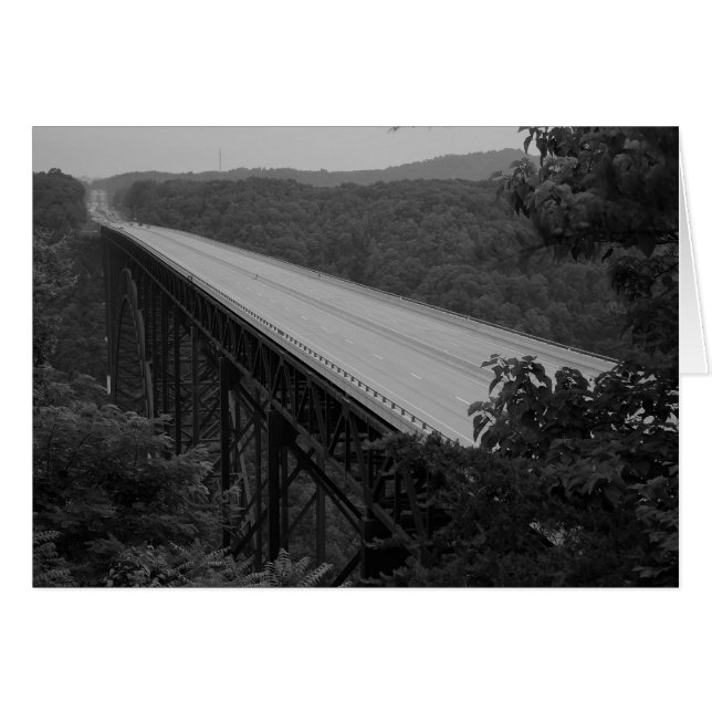 Cartão New River Gorge Bridge, WV, EUA (Frente Horizontal)