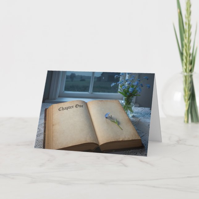 Cartão New Year Vintage Journal In Moonlight (Frente)