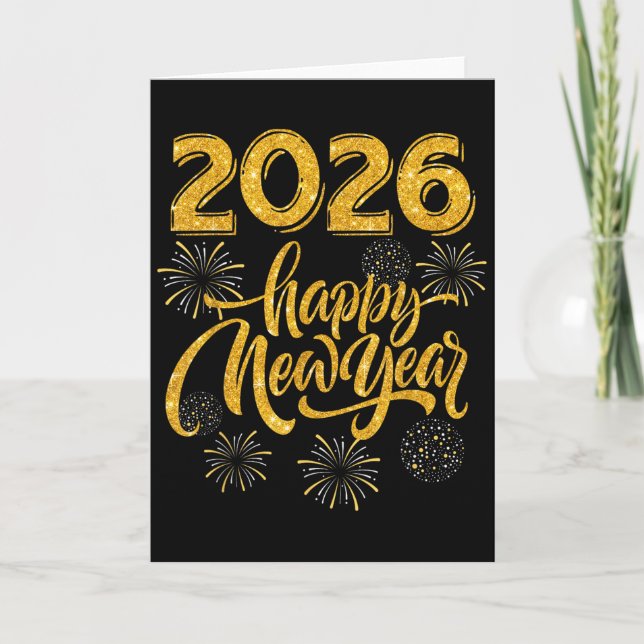 Cartão New Years Eve Party Supplies 2026 Happy New Year F (Frente)