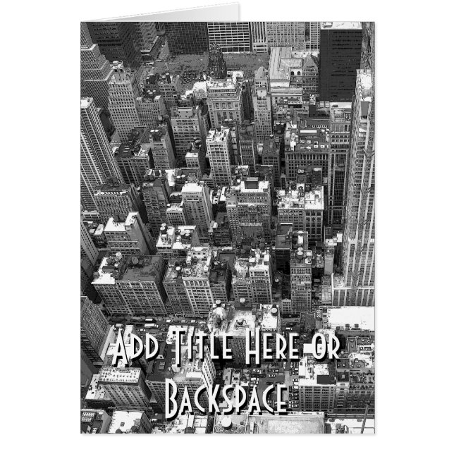 Cartão New York Card Cityscape New York Souvenir C (Frente)