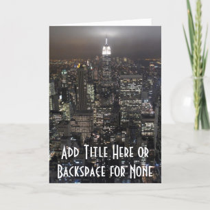 Cartão New York Card New York City Skyline Souvenir Card