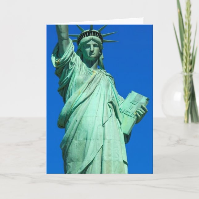 Cartão New York, estátua da liberdade (Frente)