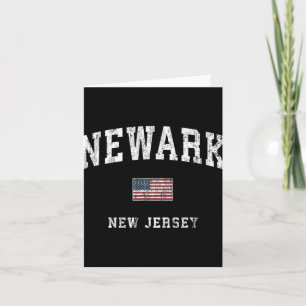 Cartão Newark Nova Jersey Nj Bandeira Americana Vintage S