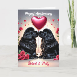 Cartão Newfoundland Dog Anniversary