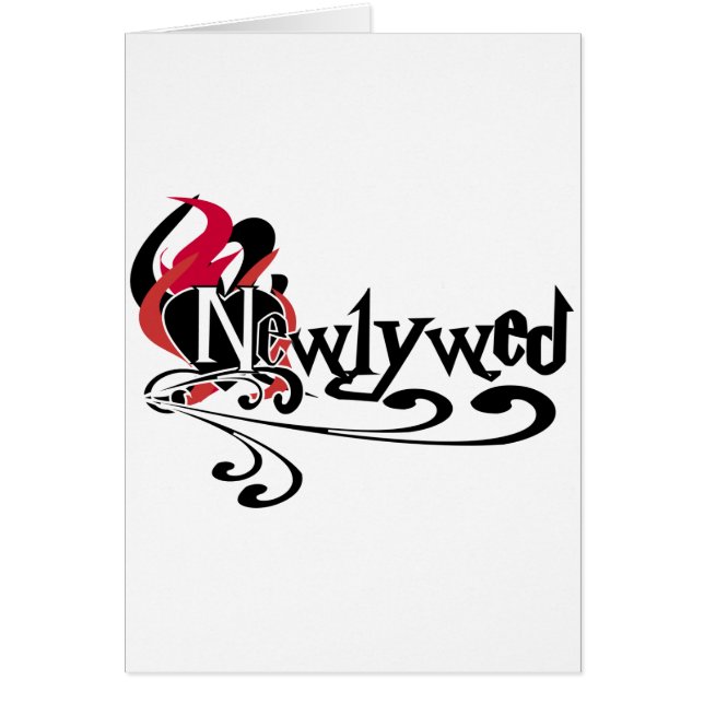 Cartão Newlywed gótico (Frente)
