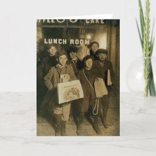 Cartão NEWSBOYS na virada do século de Nova York