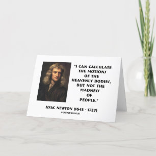 Cartão Newton Calcula A Loucura Da Cotação Pessoas