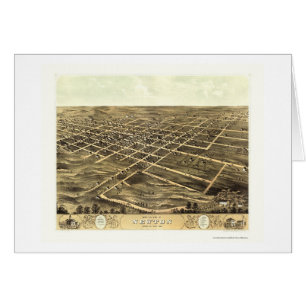 Cartão Newton, mapa panorâmico de IA - 1868