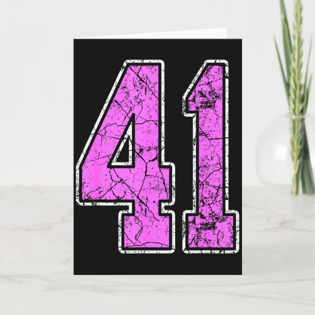 Cartão Nge Nk And Nk Number 41 Jersey Player Uniform #41  (Frente)