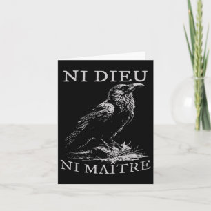Cartão Ni Dieu Ni Maître Anti-autoritário No King