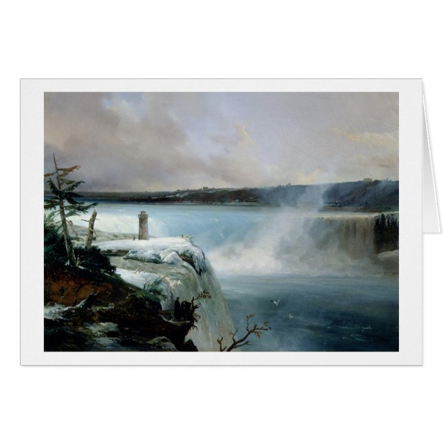 Cartão Niagara Falls, c.1837-40 (óleo em canvas) (Frente Horizontal)