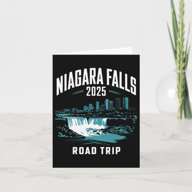 Cartão Niagara Falls Road Trip 2025 Family Trip Friends G (Frente)