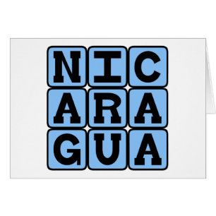 Cartão Nicarágua, País da América Central