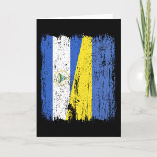 Cartão Nicarágua Ucrânia Meia Bandeira Nicaraguense Ucran