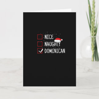 Cartão Nice Naughty Dominican Christmas List