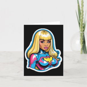 Cartão Nicki Minaj Superherói Sticker