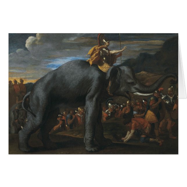 Cartão Nicolas Poussin - Hannibal atravessando os Alpes (Frente Horizontal)
