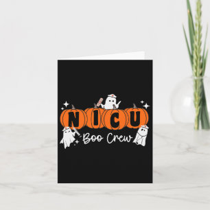 Cartão Nicu Boo Crew Ghost Pumpkin Costume Nicu Enfermeir