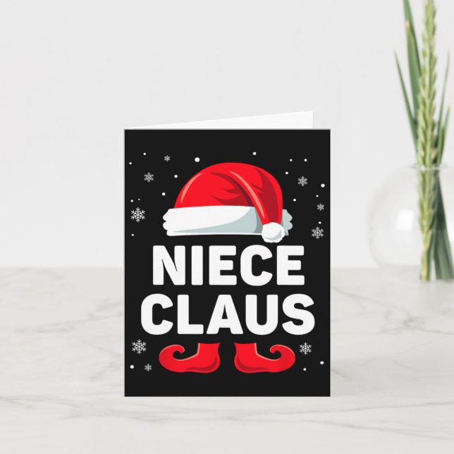 Cartão Niece Claus Christmas Matching Family Group Engraç (Frente)