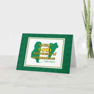 Cartão NIGÉRIA Independência do 60º aniversário niger