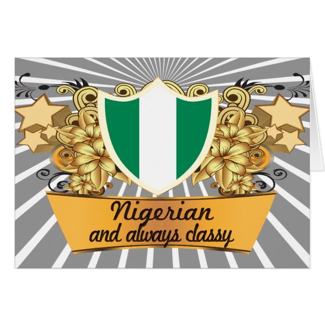 Cartão Nigeriano elegante (Frente Horizontal)