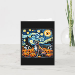 Cartão Night Pitbull Halloween