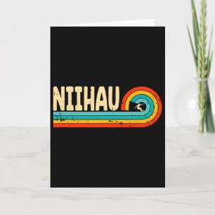 Cartão Niihau Surfando Havaí Ilhas Havaianas Vintage Ret