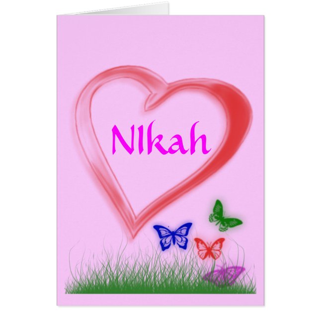Cartão Nikah - celebração do casamento (Frente)