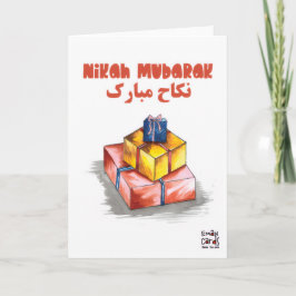 Cartão Nikah Mubarak com Doces