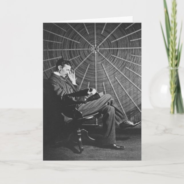 Cartão Nikola Tesla, 1896 (Frente)