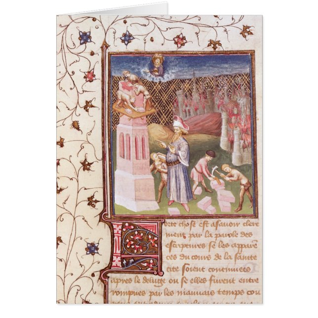 Cartão Nimrod que vigia a construção da torre de (Frente)