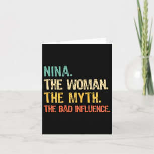 Cartão Nina A Mulher O Mito A Influência D Divertida Retr