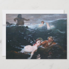 Cartão Ninfas e Sátiros Brincando nas Ondas