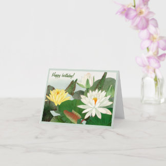 Cartão Ninfhaea lotus, Parabéns